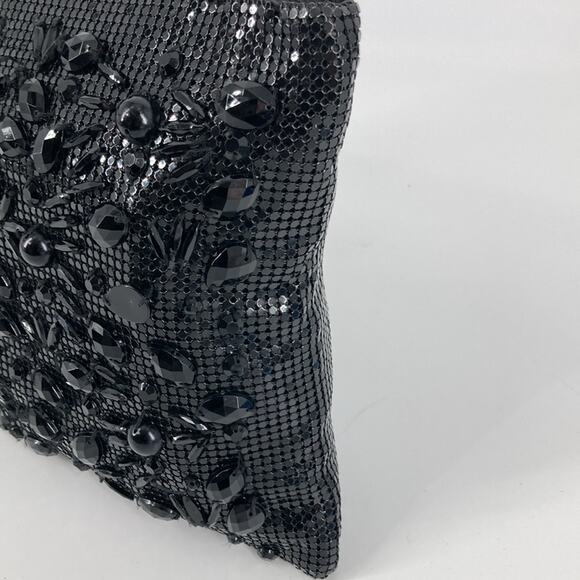 Evening Bag Clutch BCBGmaxazria Womens Black Chain-metal Formal  8 x 11 - Picture 2 of 13